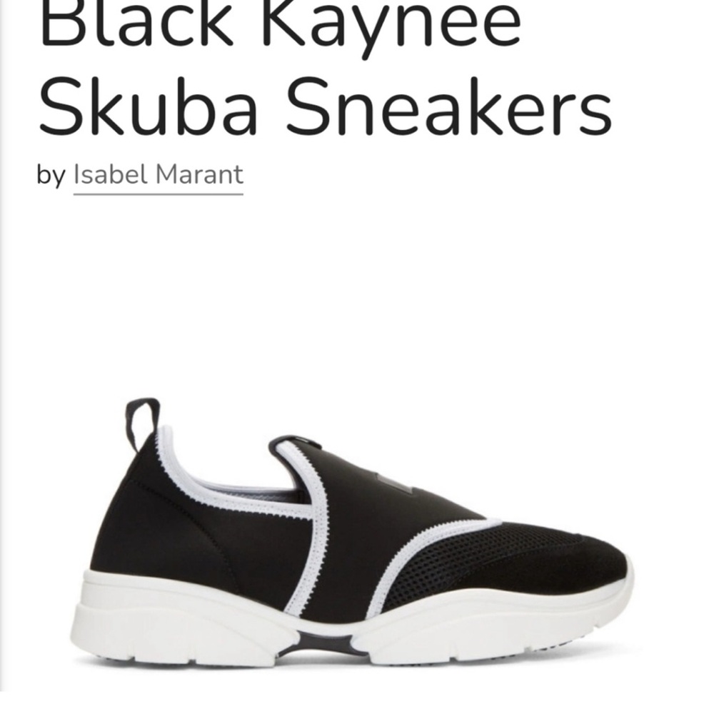 Isabel Marant Black Kaynee Skuba Sneakers